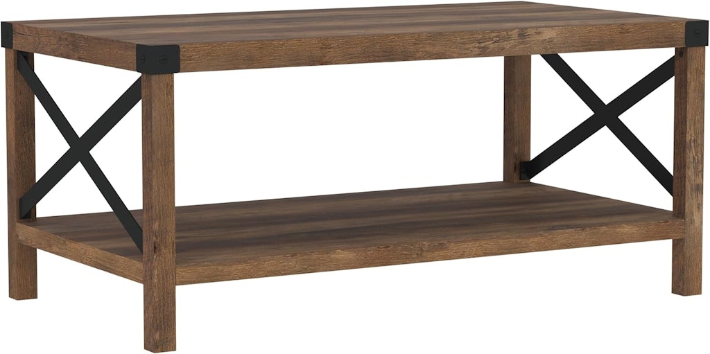 Walker Edison Sedalia Modern Farmhouse Metal X Coffee Table: $60 Walker Edison Sedalia Modern Farmhouse Metal X Coffee Table: $60