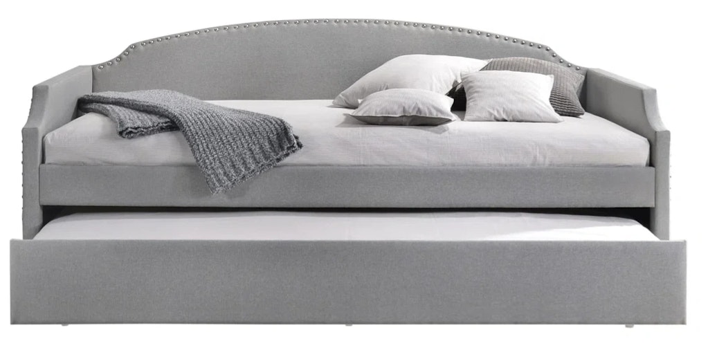 Kelly Clarkson Home Jordane Upholstered Daybed with Trundle: $297 Kelly Clarkson Home Jordane Upholstered Daybed with Trundle: $297