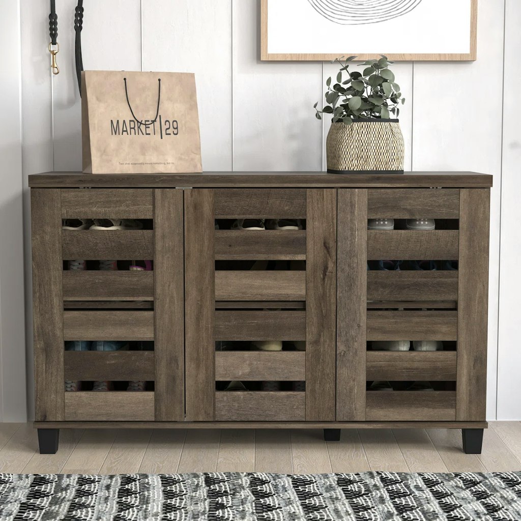 Steelside Millan 16-Pair Shoe Storage Cabinet: $108 Steelside Millan 16-Pair Shoe Storage Cabinet: $108