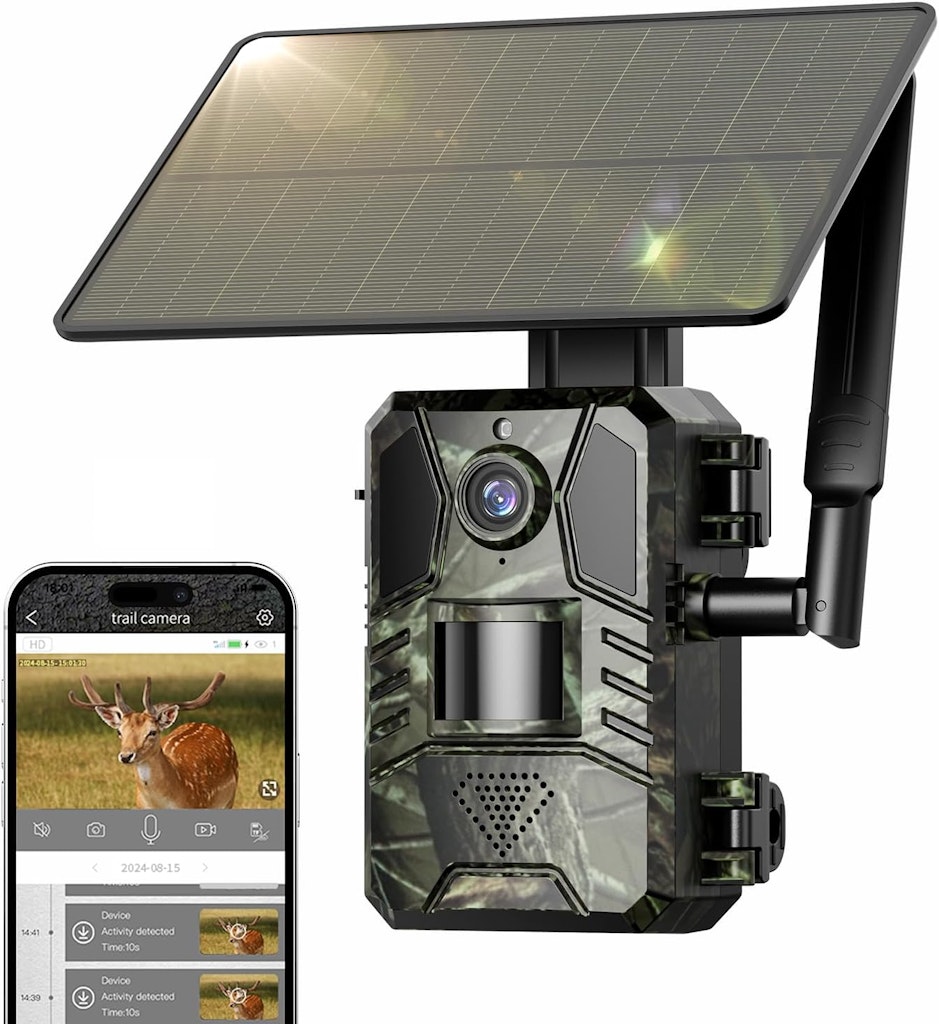 Loatos 4G Cellular Trail Camera with Solar Panel: $29.99 Loatos 4G Cellular Trail Camera with Solar Panel: $29.99