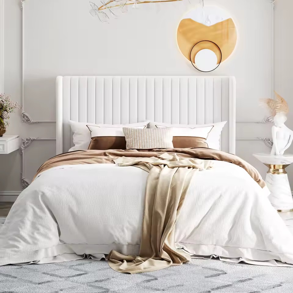 Velvet Upholstered Full Bed Frame: $87 Velvet Upholstered Full Bed Frame: $87