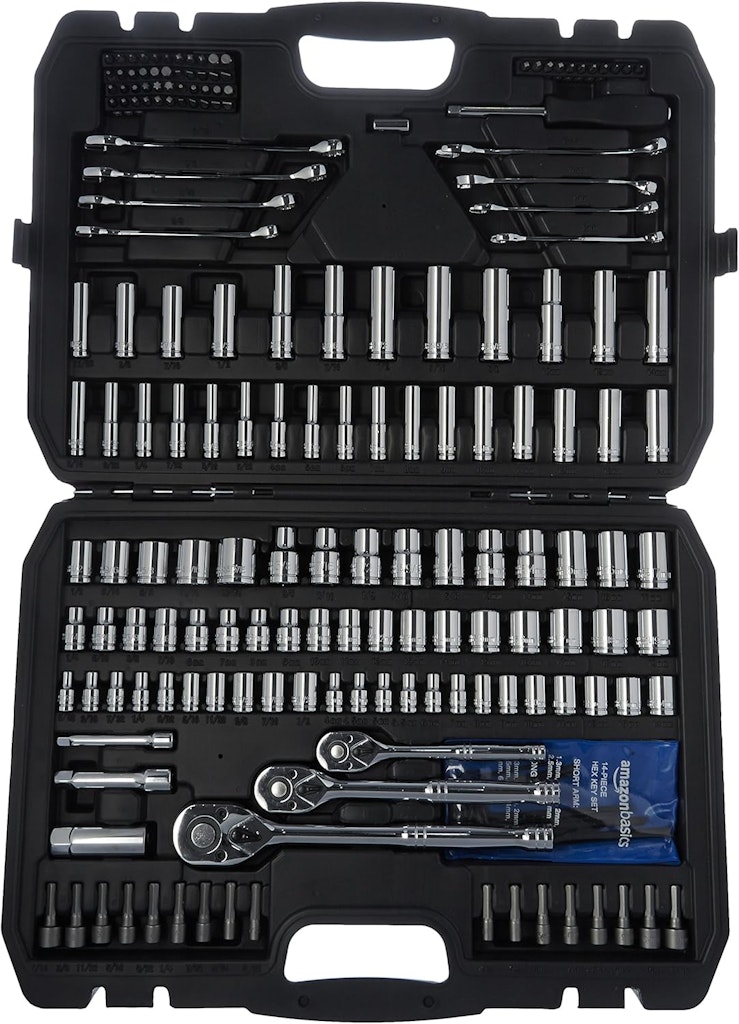 Amazon Basics 201-Piece Mechanic's Socket Tool Set: $53 Amazon Basics 201-Piece Mechanic's Socket Tool Set: $53