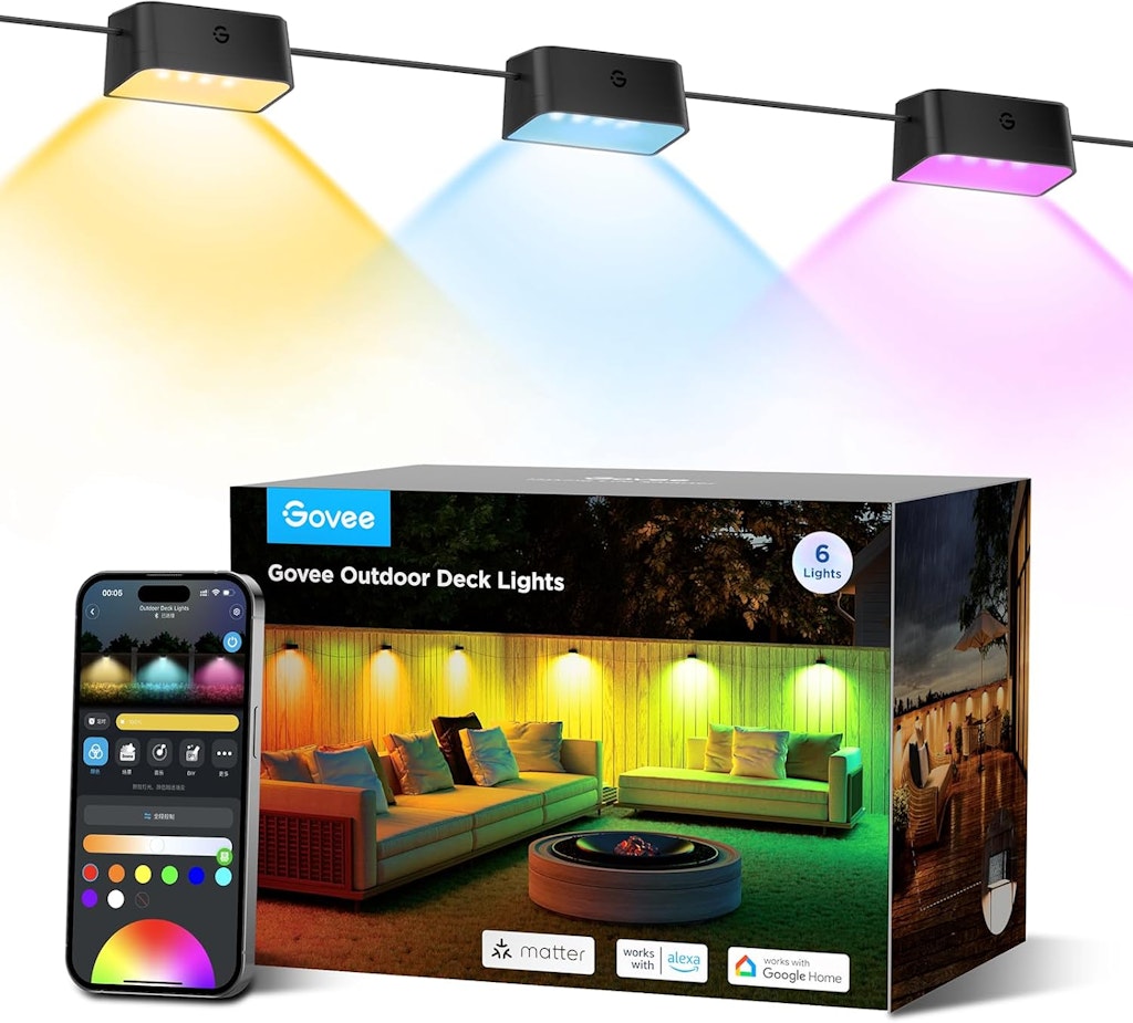 Govee RGBIC Outdoor Deck Lights 6-Pack: $50 Govee RGBIC Outdoor Deck Lights 6-Pack: $50
