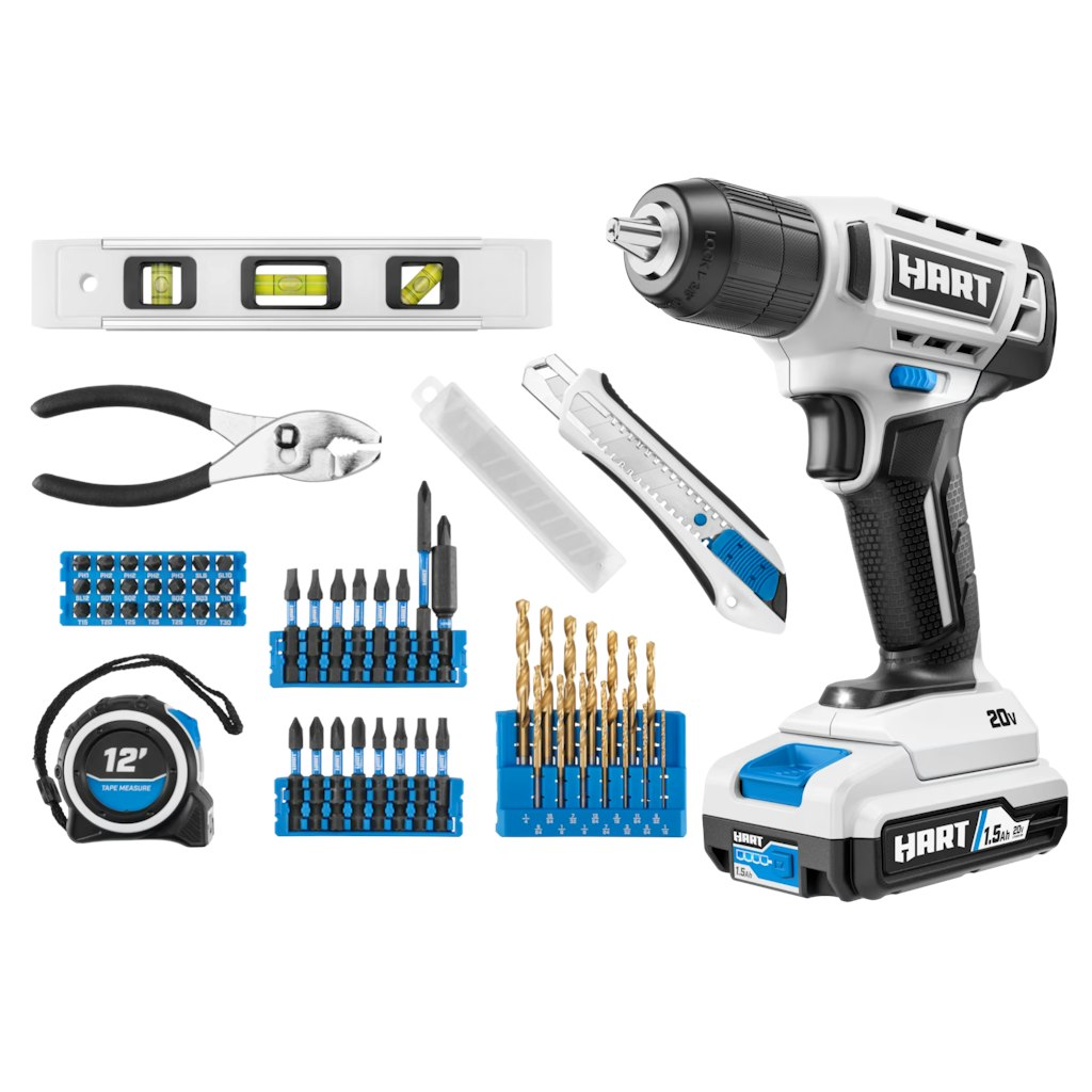 Hart 20V 3/8" Drill/Driver Project Kit: $69.88 Hart 20V 3/8" Drill/Driver Project Kit: $69.88