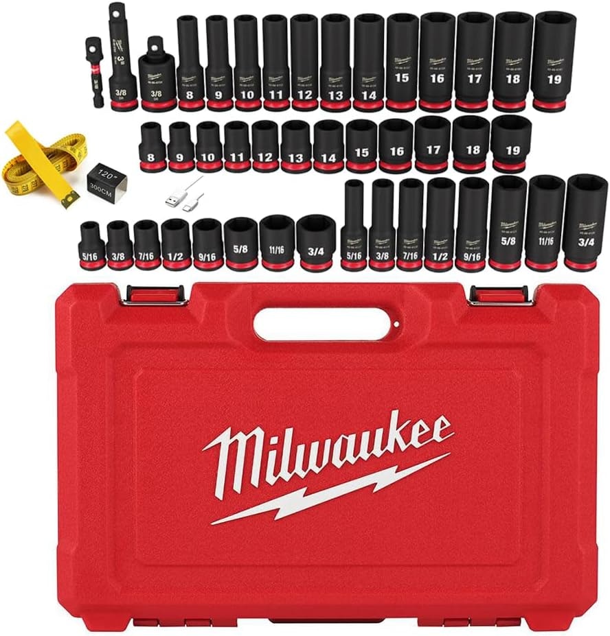 Milwaukee 43-Piece Shockwave 3/8" Impact Socket Set: $99 Milwaukee 43-Piece Shockwave 3/8" Impact Socket Set: $99