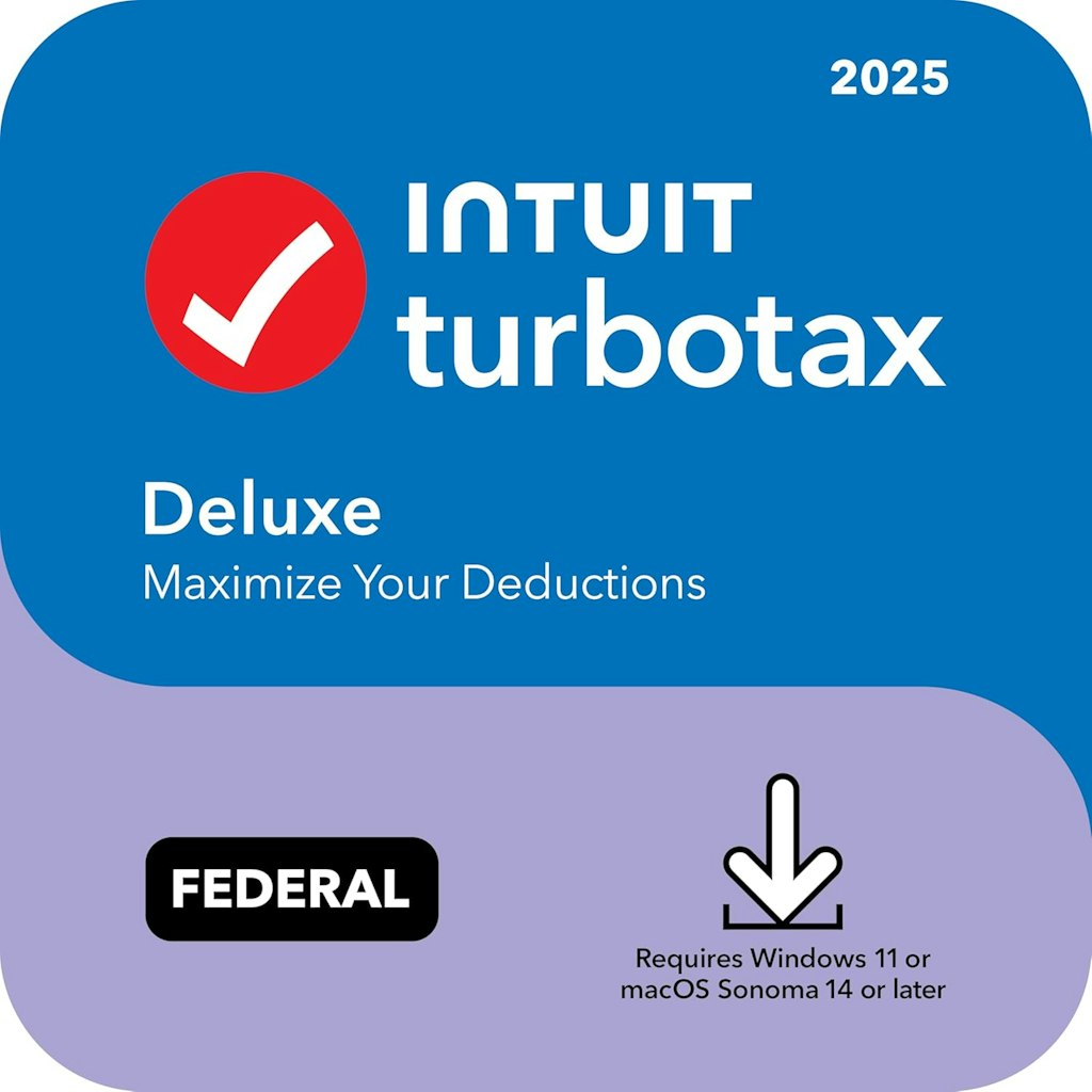 Intuit TurboTax Desktop Deluxe 2025 Federal for PC/Mac: $48