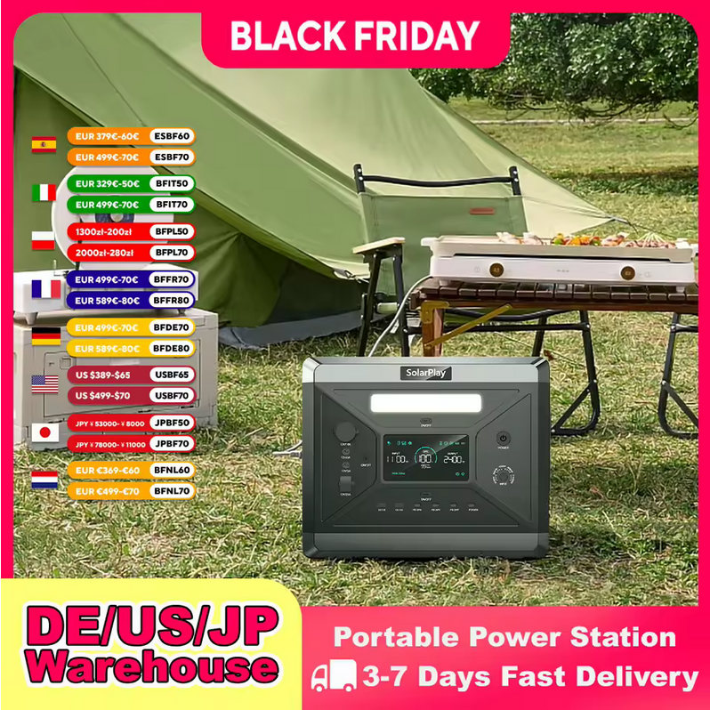 Solarplay 2,160Wh Portable Power Station: $332 Solarplay 2,160Wh Portable Power Station: $332