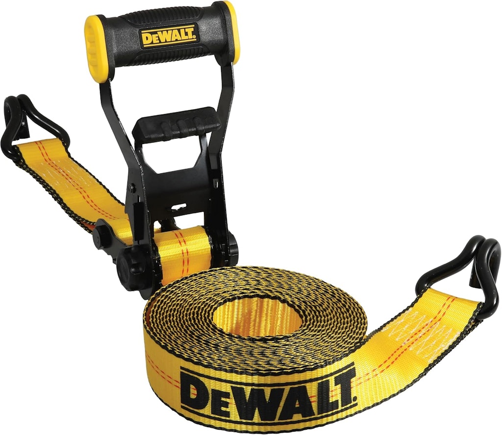 DeWalt 27-ft Ratchet Tie Down Strap w/ Double J-Hook: $19.98