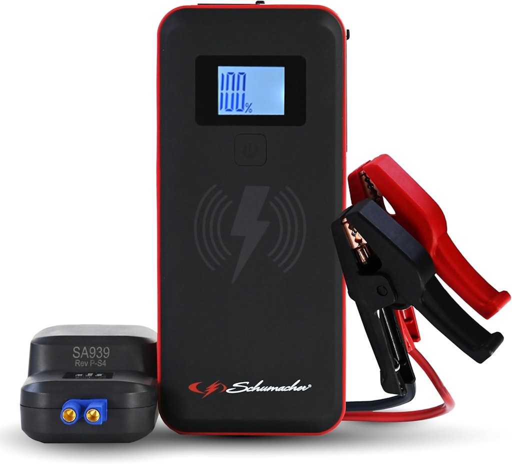 Schumacher 4-in-1 2,000A Electric Lithium Car Battery Jump Starter & Portable Power Pack: $27.92 Schumacher 4-in-1 2,000A Electric Lithium Car Battery Jump Starter & Portable Power Pack: $27.92