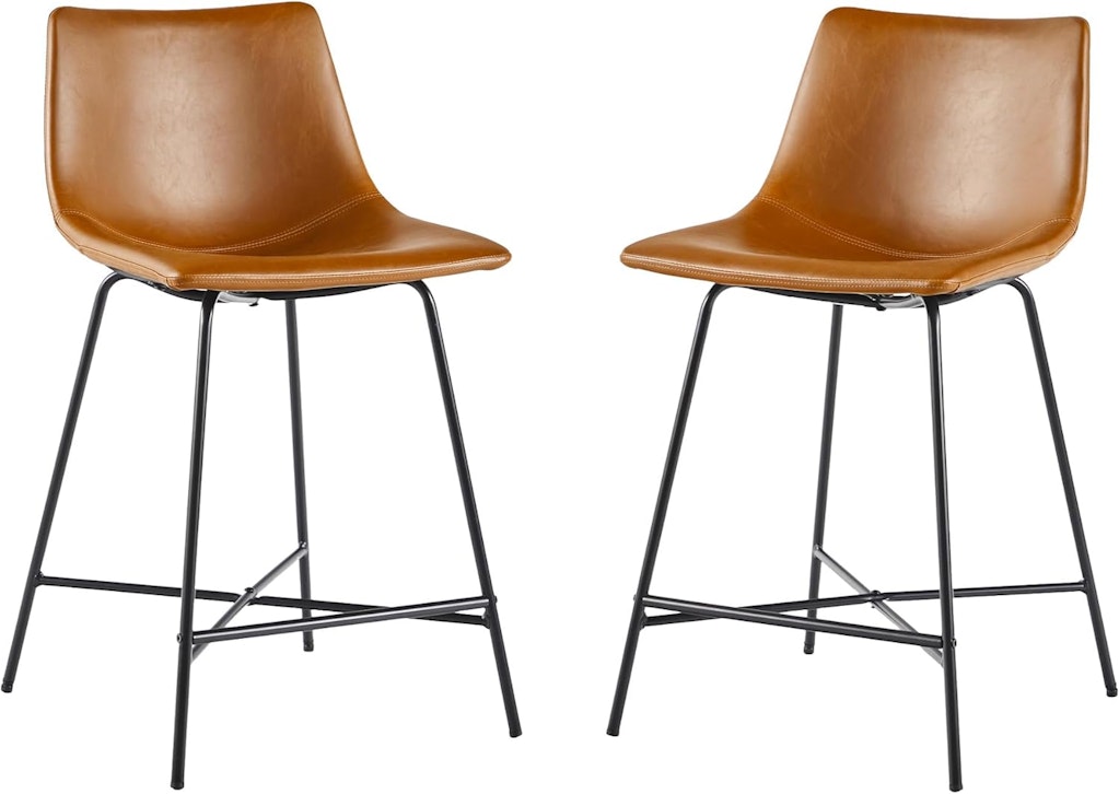 Walker Edison Xuma Faux Leather Counter Stool 2-Pack: $38