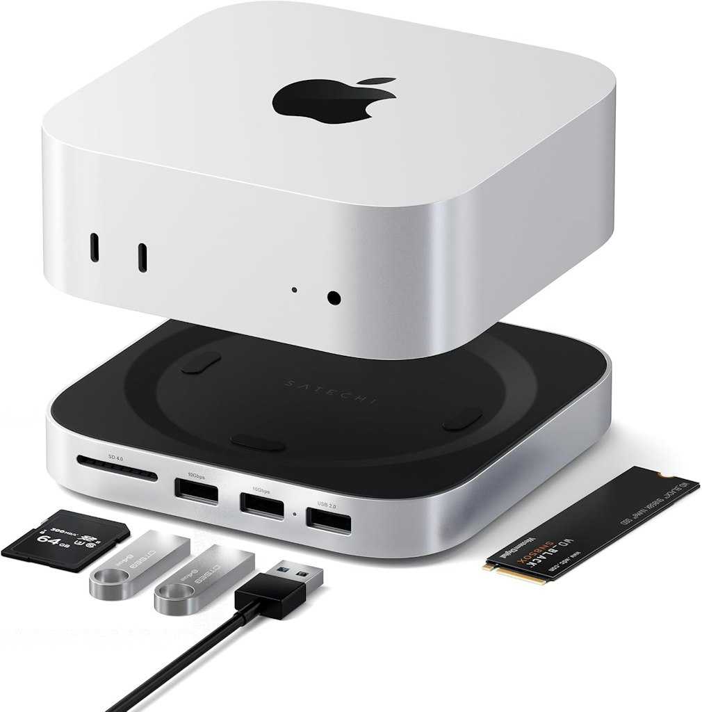 Satechi Mac mini M4 Hub & Stand with NVMe SSD Enclosure: $70 Satechi Mac mini M4 Hub & Stand with NVMe SSD Enclosure: $70