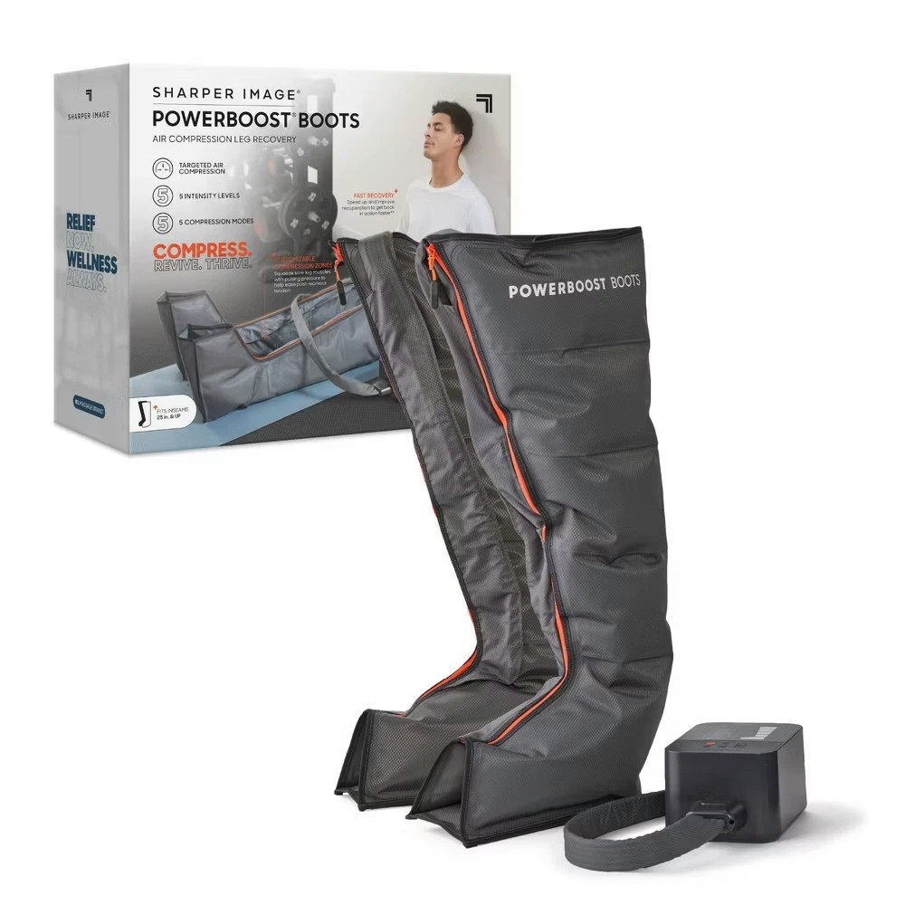 Sharper Image Powerboost Boots Air Compression Leg Recovery: $114.99