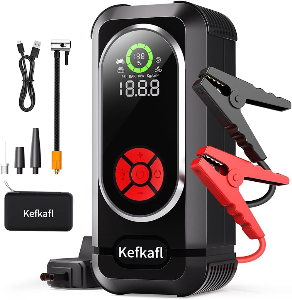 4000A Car Battery Jump Starter with Air Compressor: $32 at Checkout 4000A Car Battery Jump Starter with Air Compressor: $32 at Checkout