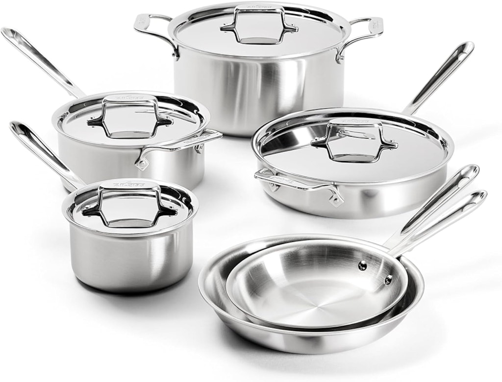All-Clad D5 10-Piece Stainless Steel Cookware Set: $799.95 All-Clad D5 10-Piece Stainless Steel Cookware Set: $799.95