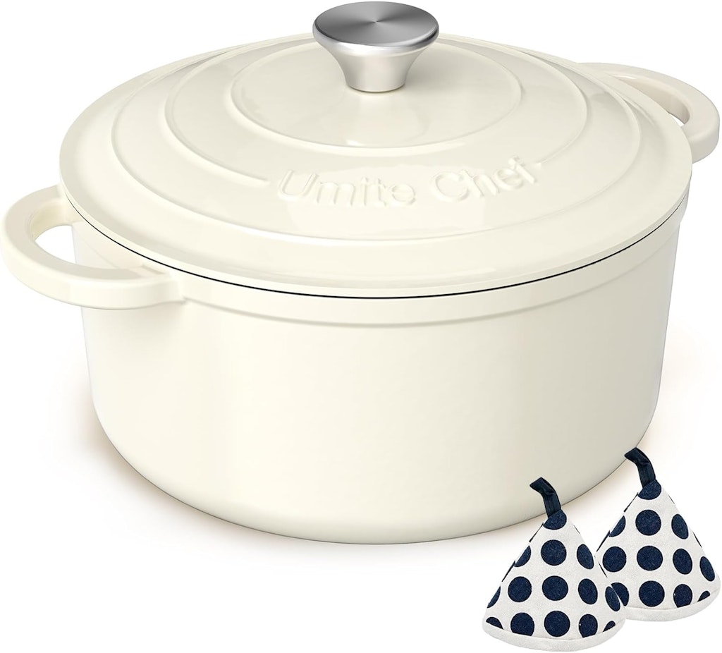 5-Quart Enameled Cast Iron Dutch Oven: $38 5-Quart Enameled Cast Iron Dutch Oven: $38