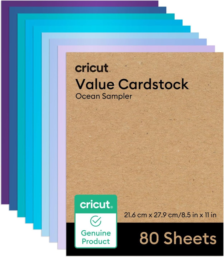 Cricut 80-Count Value Cardstock Paper Ocean Sampler: $7.79