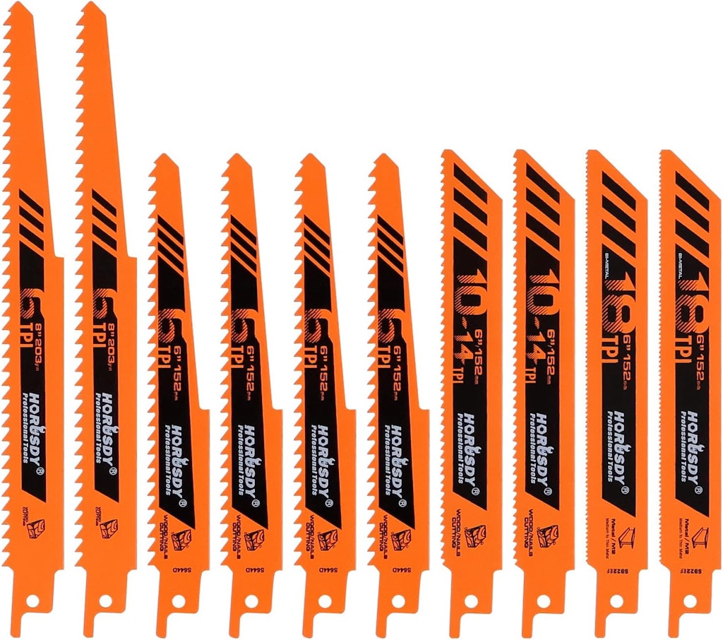 10-Piece Reciprocating Saw Blades Set: $7.99 10-Piece Reciprocating Saw Blades Set: $7.99