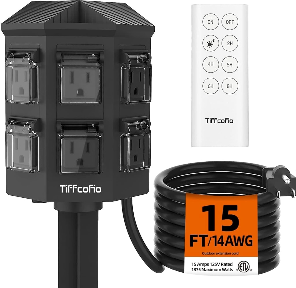 Outdoor Power Strip with 15-Foot Extension Cord and Remote Control: $33 Outdoor Power Strip with 15-Foot Extension Cord and Remote Control: $33