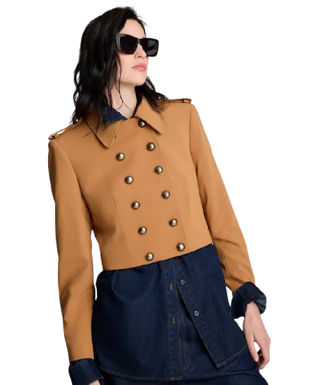 Kenneth Cole Women's Twill Cropped Military Jacket: $50.63