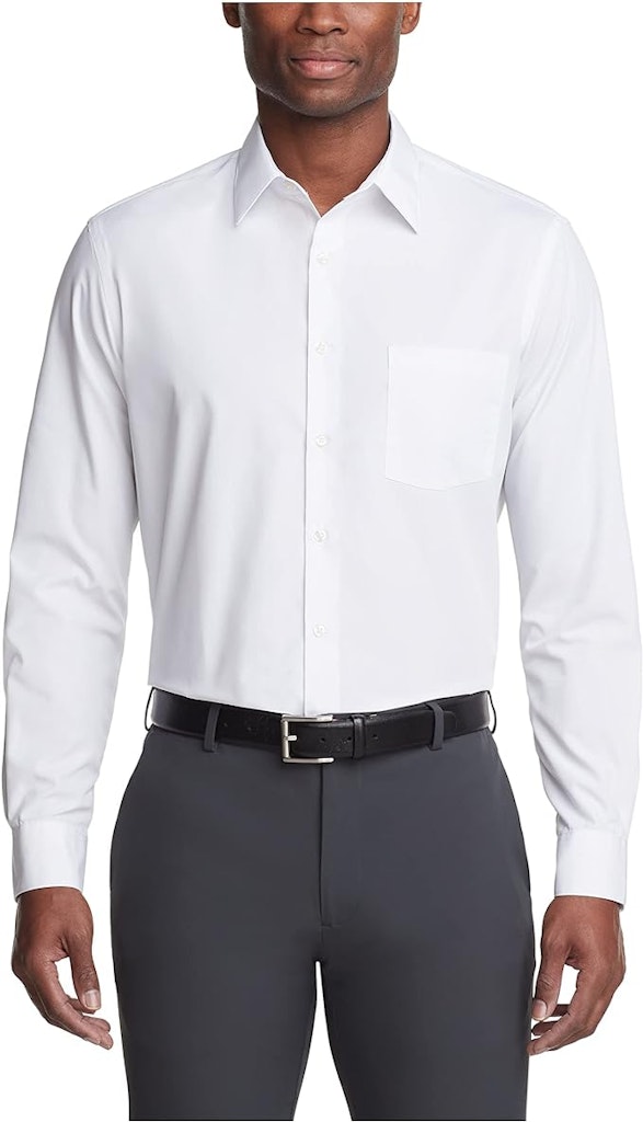 Van Heusen Men's Regular Fit Poplin Dress Shirt: $19