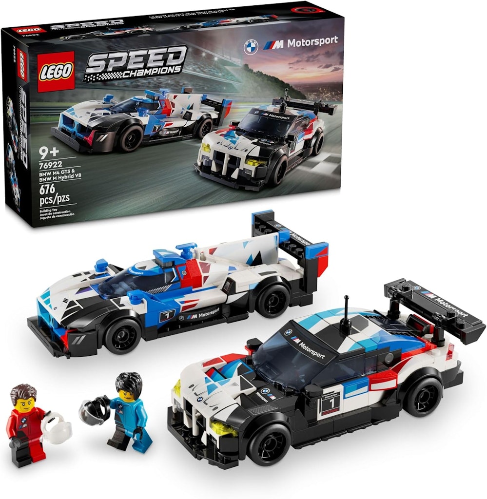 LEGO Speed Champions BMW M4 GT3 & BMW M Hybrid V8 Race Cars: $27 LEGO Speed Champions BMW M4 GT3 & BMW M Hybrid V8 Race Cars: $27
