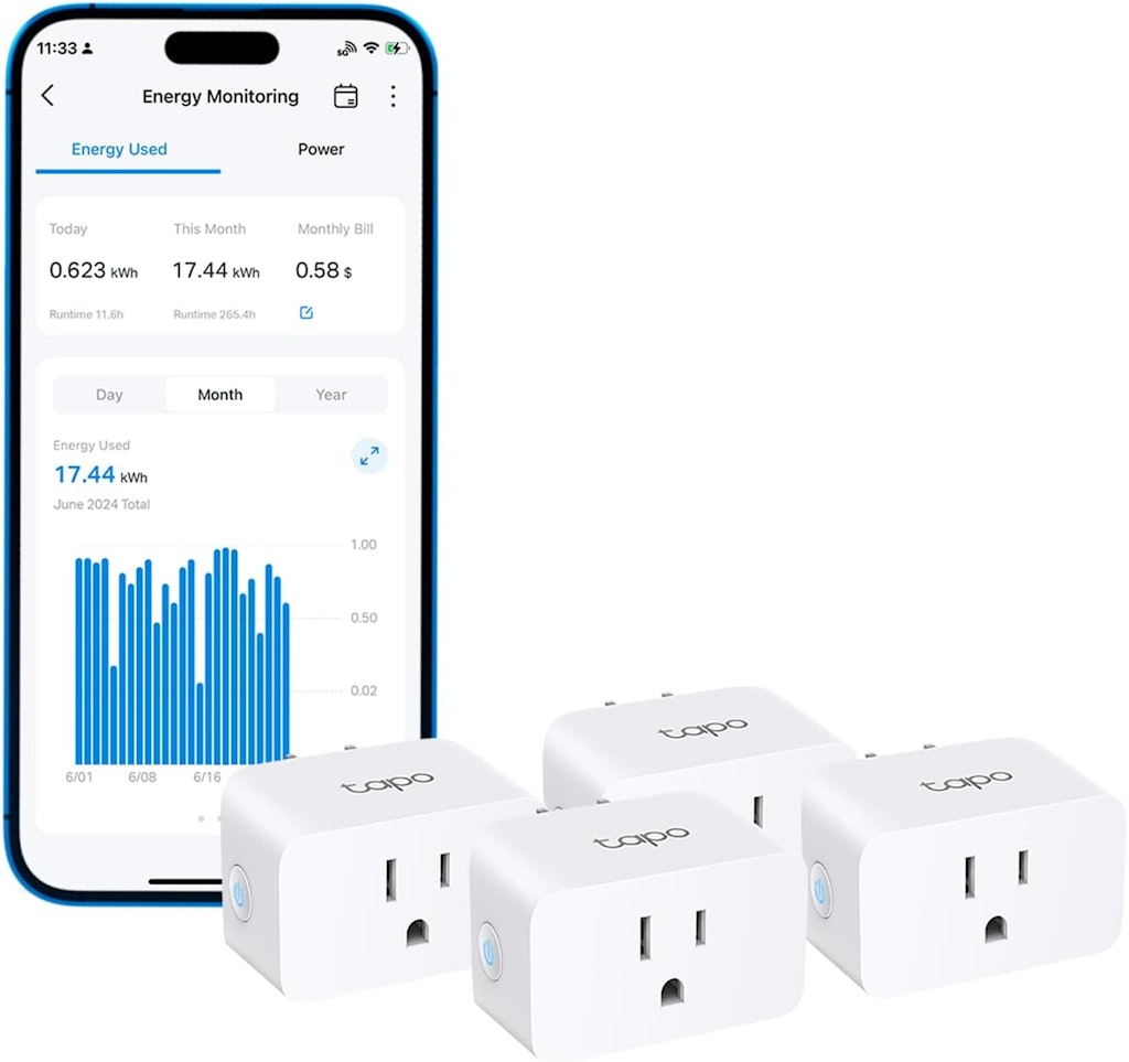 TP-Link Tapo Energy Monitoring Smart Plug 4-Pack: $23 TP-Link Tapo Energy Monitoring Smart Plug 4-Pack: $23
