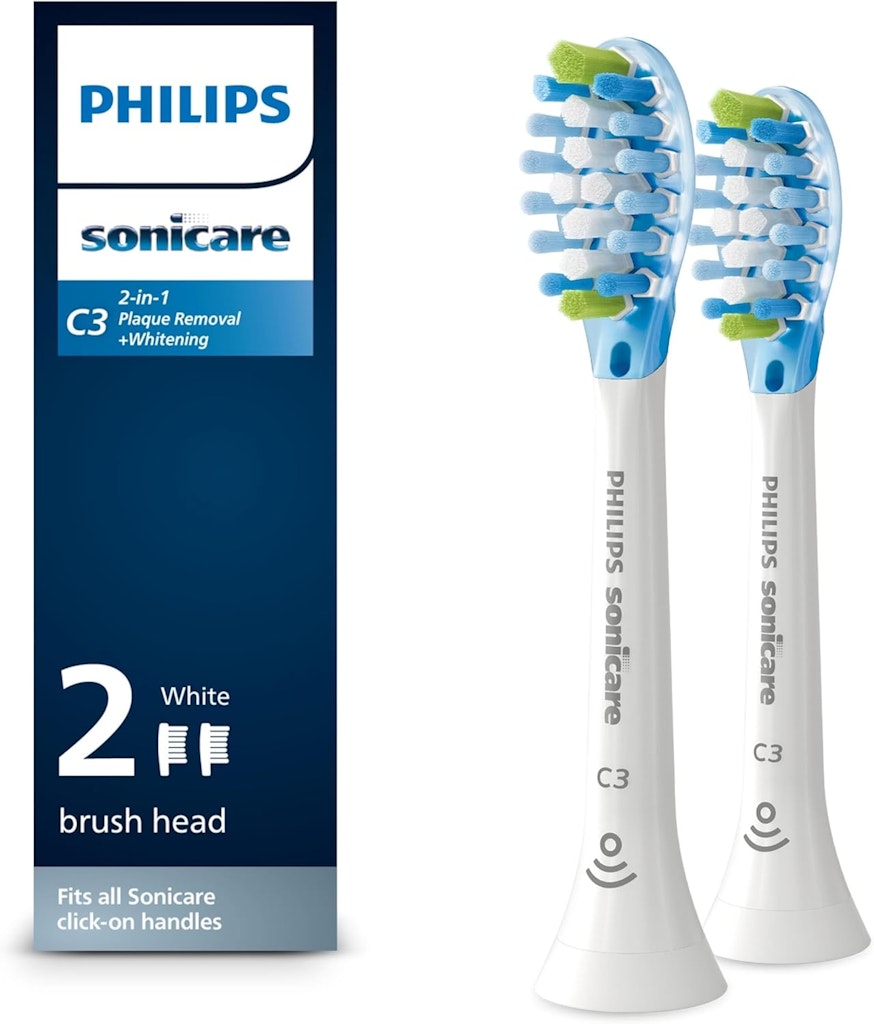 Philips Sonicare C3 2-in-1 Plaque Removal + Whitening Electric Toothbrush Replacement Head 2-Pack: $17.99 Philips Sonicare C3 2-in-1 Plaque Removal + Whitening Electric Toothbrush Replacement Head 2-Pack: $17.99