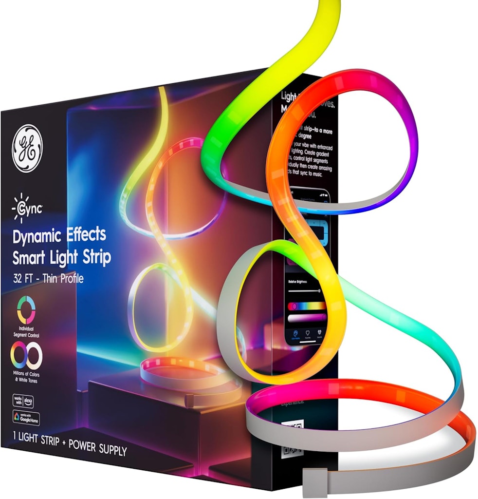 GE Cync Dynamic Effects 32-Foot Smart LED Light Strip: $17 GE Cync Dynamic Effects 32-Foot Smart LED Light Strip: $17