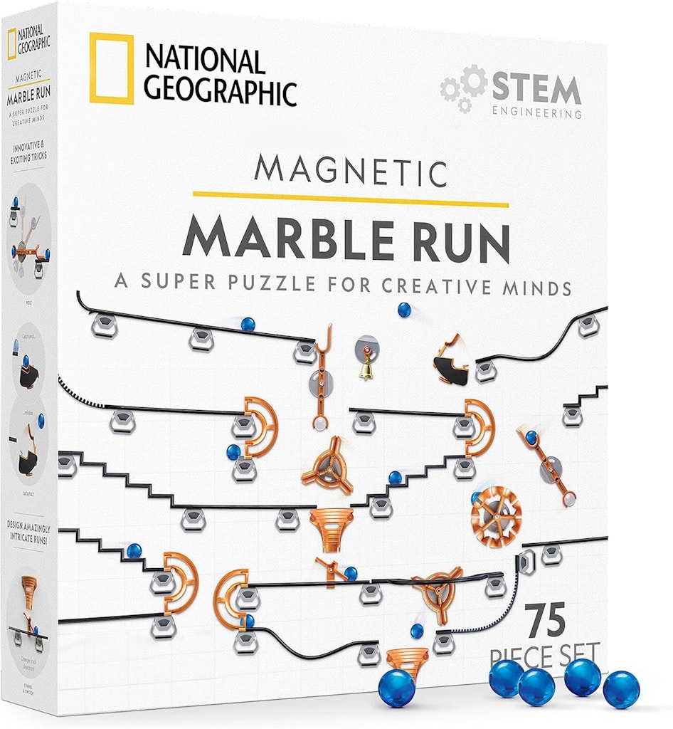 National Geographic 75-Piece Magnetic Marble Run: $31 National Geographic 75-Piece Magnetic Marble Run: $31