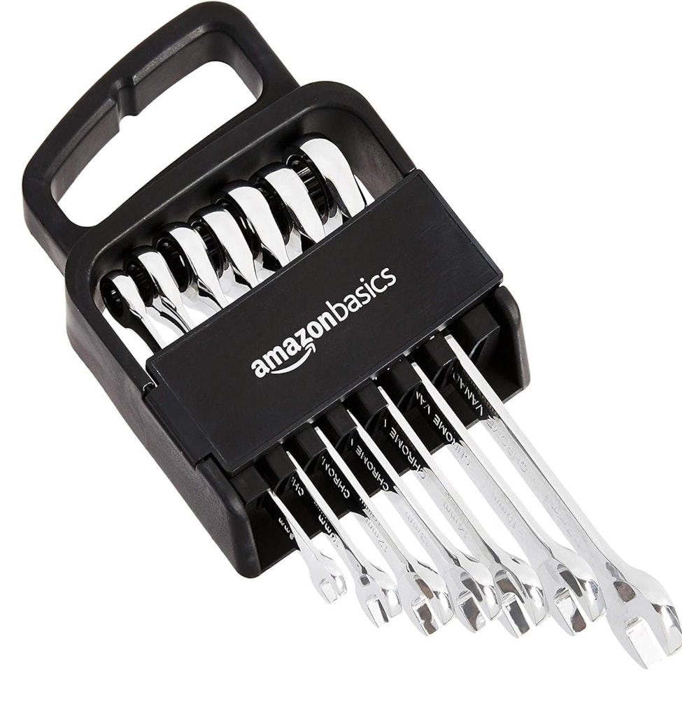 Amazon Basics Ratcheting Combination Wrench Set: $13 Amazon Basics Ratcheting Combination Wrench Set: $13
