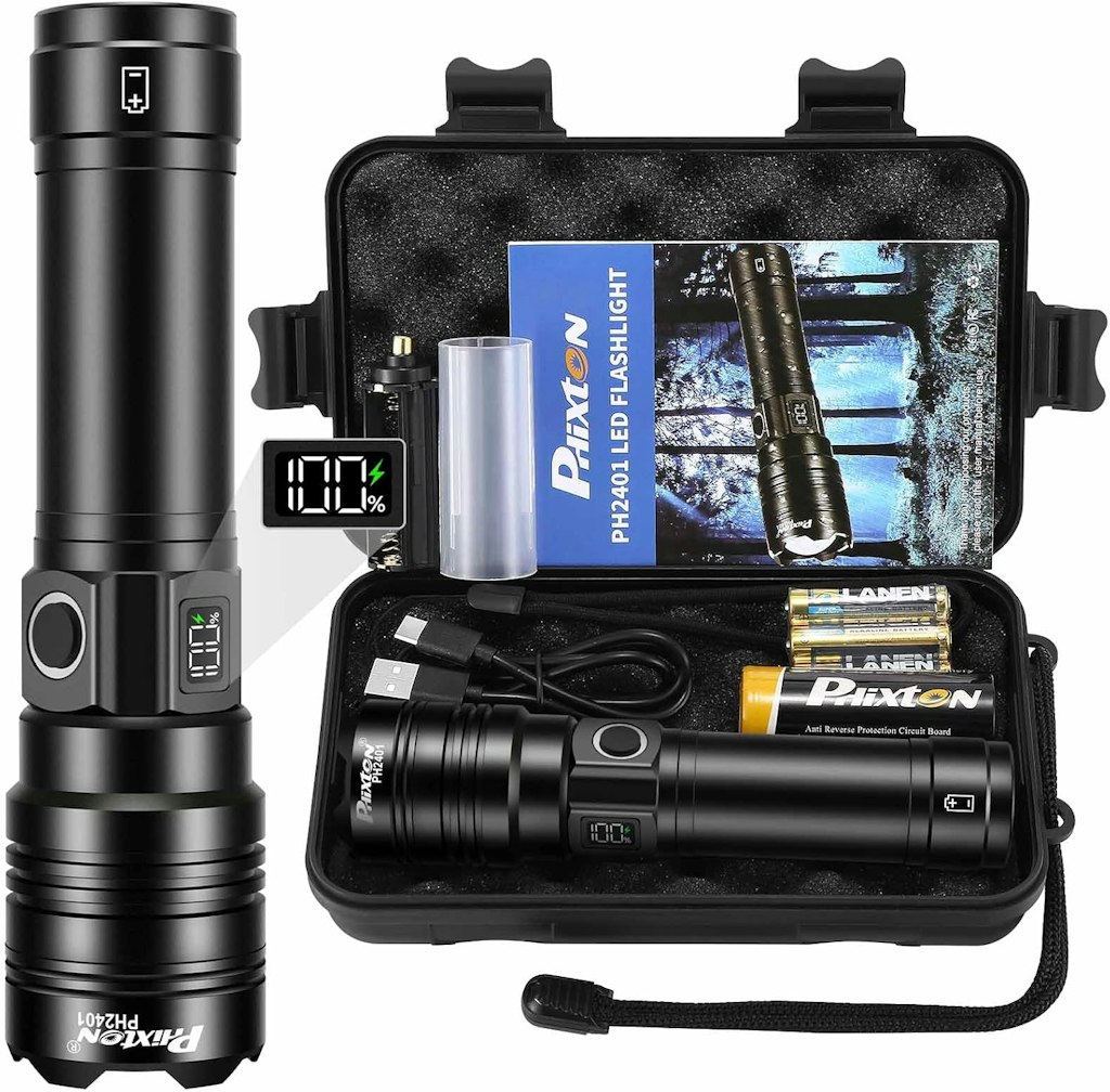 Phixton USB-C Rechargeable Flashlight: $11.39