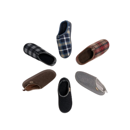 Muk Luks Men's Plaid Fleece Comfort Clog Slippers: $7.99