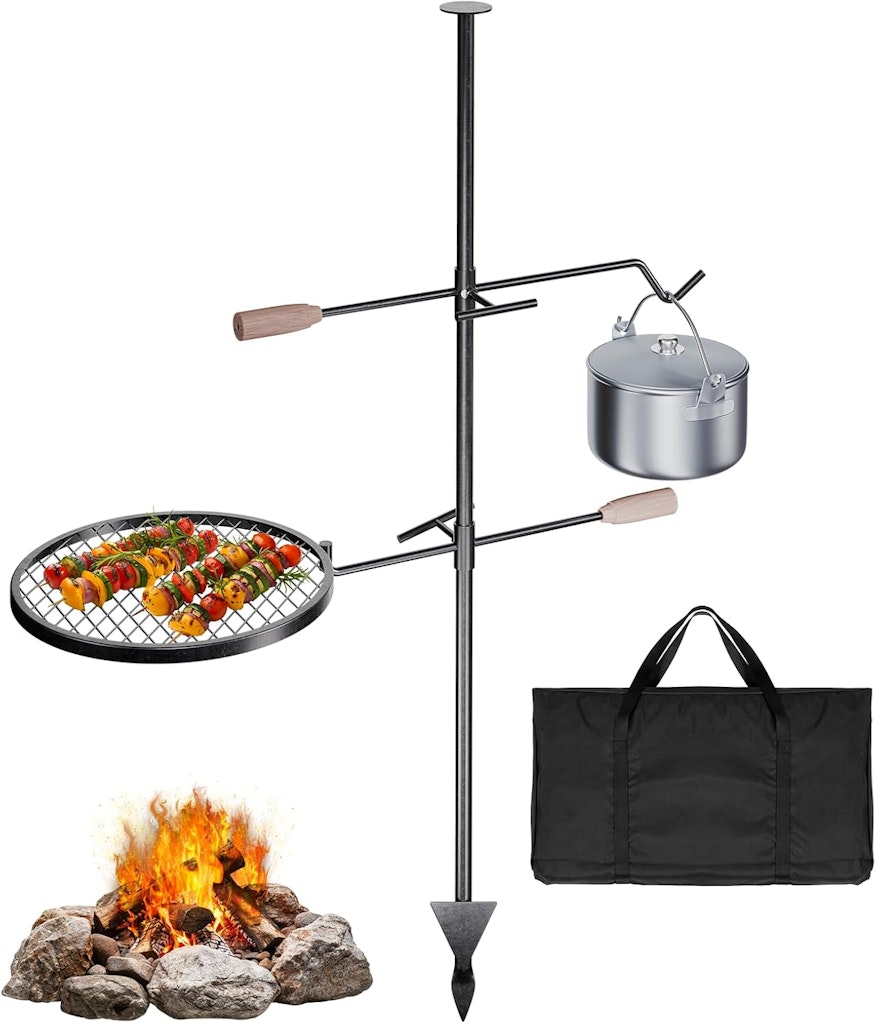 Swivel Campfire Grill with Adjustable Rack: $30.86 Swivel Campfire Grill with Adjustable Rack: $30.86