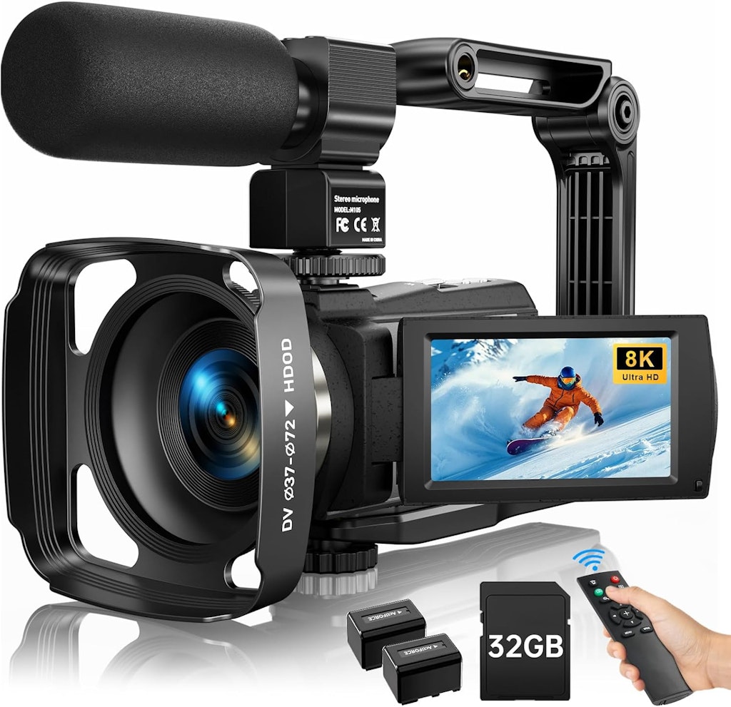 8K Video Camera with 88MP for Vlogging: $143.99