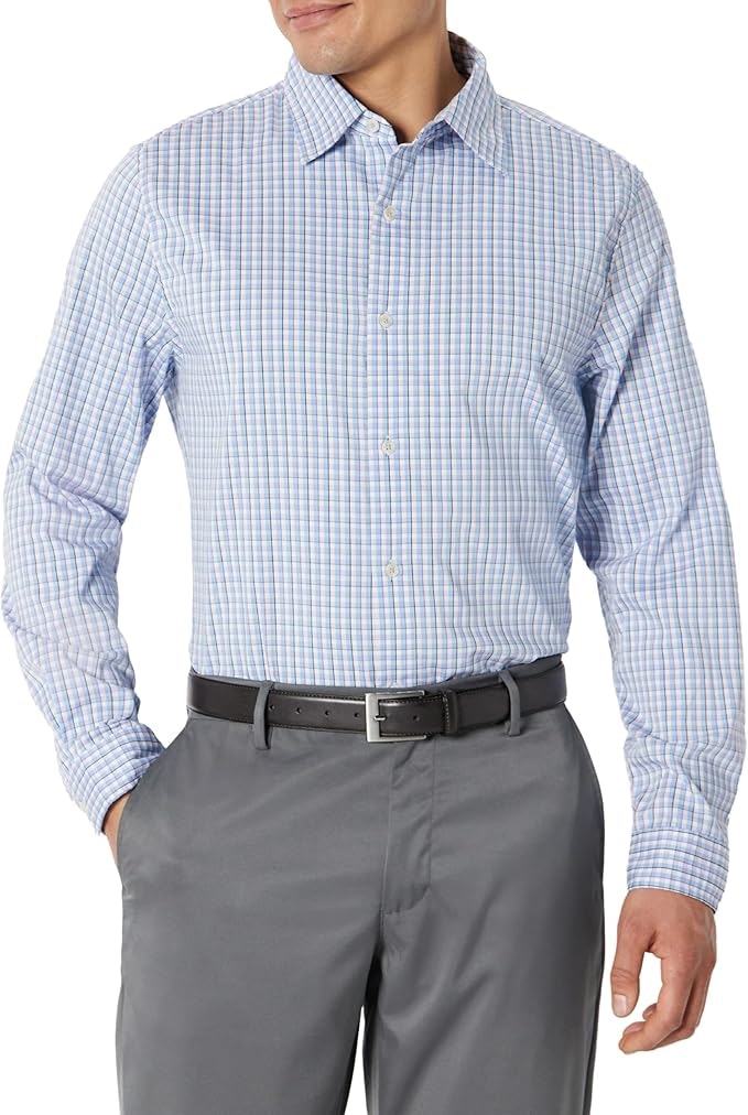 Amazon Essentials Men's Slim-Fit Long Sleeve Dress Shirt: $7.96
