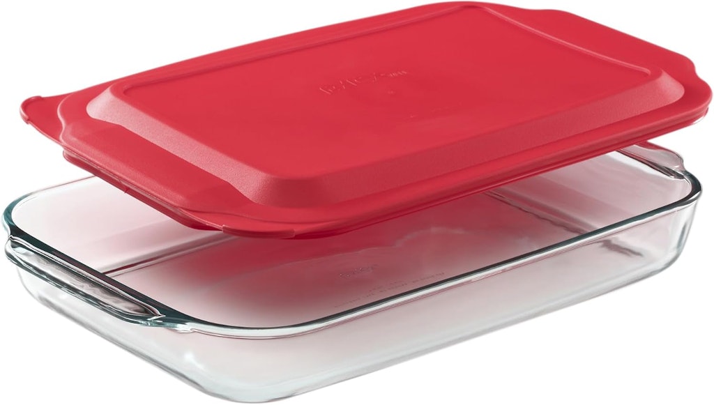 Pyrex 3-Quart Glass Baking Dish w/ Lid: $14 Pyrex 3-Quart Glass Baking Dish w/ Lid: $14