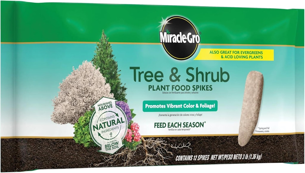 Miracle-Gro Tree and Shrub Plant Food Spikes 12-Pack: $9.44 w/ Subscribe & Save