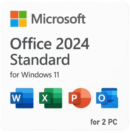 Microsoft Office Standard Lifetime License 2024 for 2 PCs: $14
