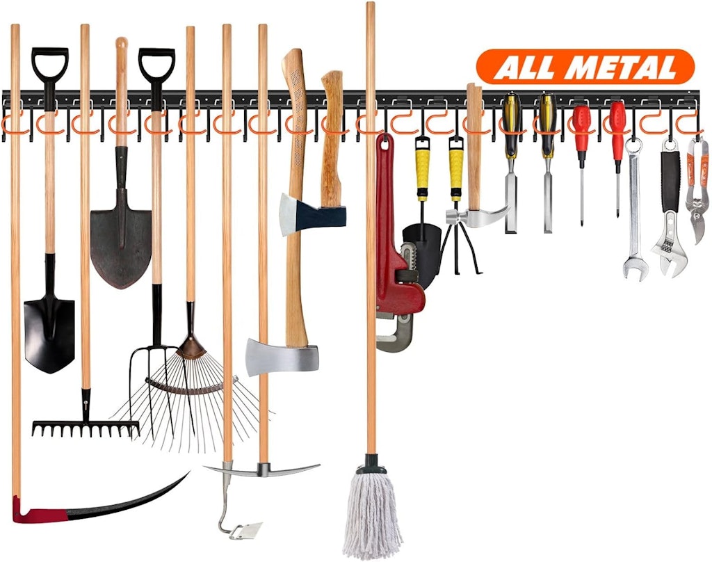 68" Metal Garden Tool Organizer: $28 68" Metal Garden Tool Organizer: $28