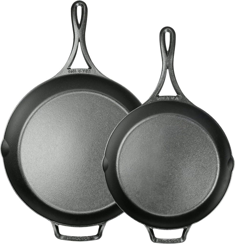 Lodge Blacklock Cast Iron Skillet Set: $100