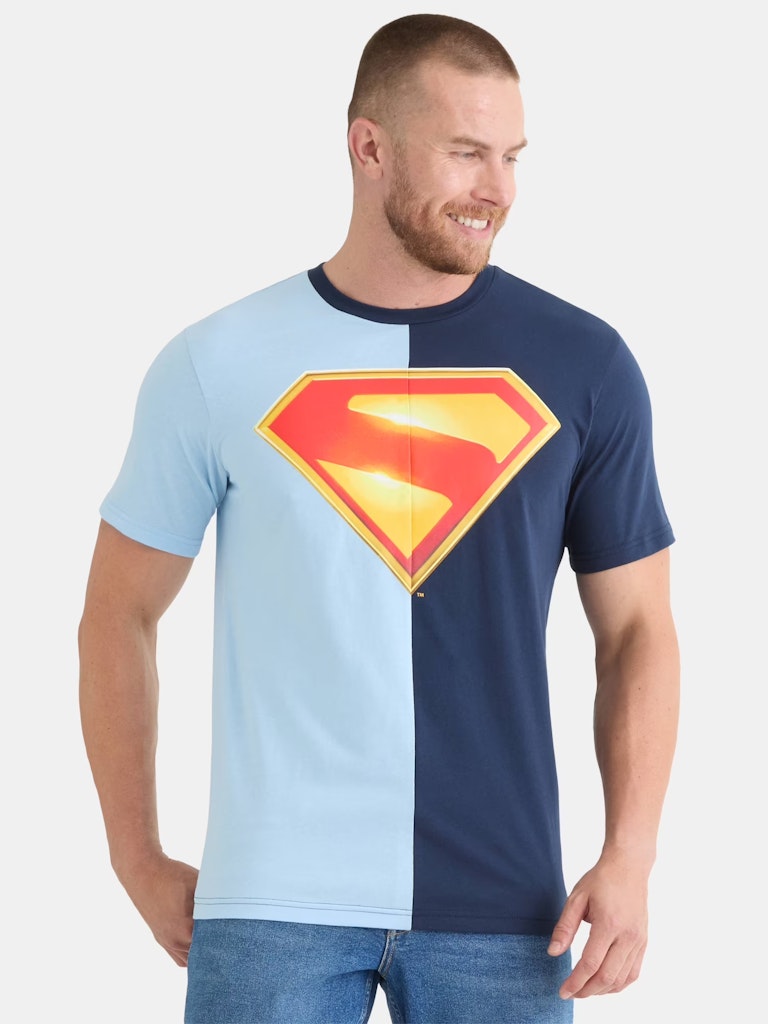 Superman Men's Two Tone Graphic T-Shirt: $6.78