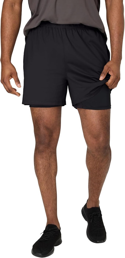 Hanes Men's Moves Workout Shorts with Boxer Brief Liner: $6.78 Hanes Men's Moves Workout Shorts with Boxer Brief Liner: $6.78