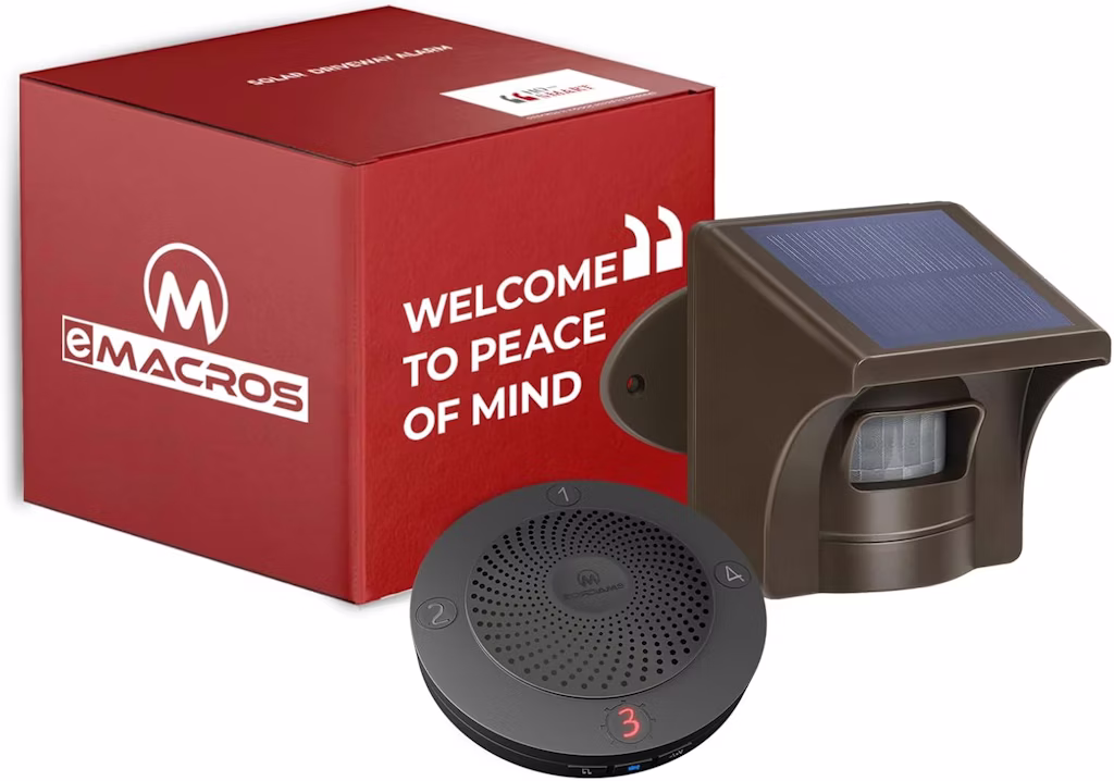 eMacros Solar Driveway Wireless Alarm System: $19.99