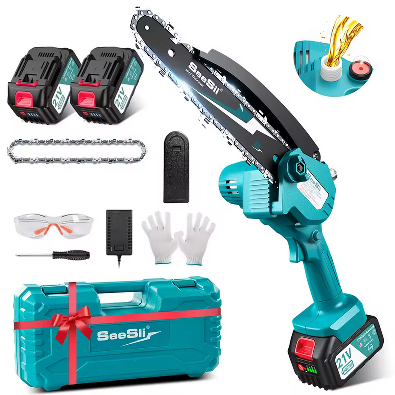 Seesii 8'' Mini Cordless Chainsaw Kit: $61