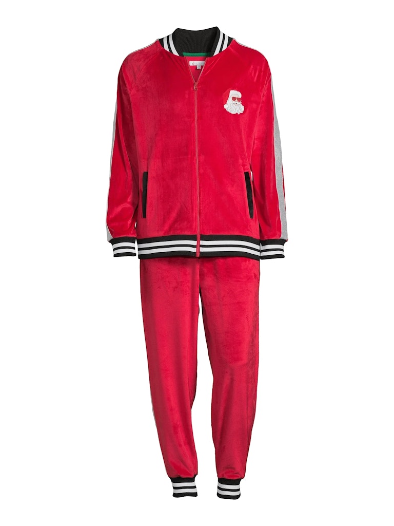 Jolly Knits Men's Velour Christmas Tracksuit Set: $27.99