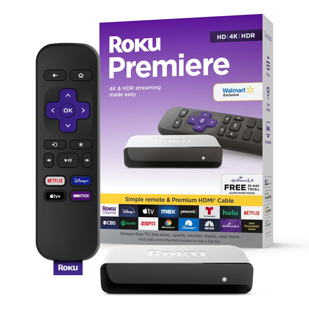 Roku Premiere 4K HDR Streaming Media Player: $19.97