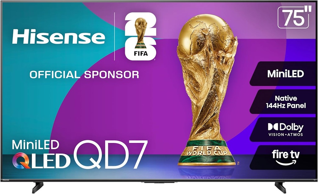 Hisense QD7 Series 75QD7QF 75" 4K Mini-LED UHD Smart TV: $587.93 Hisense QD7 Series 75QD7QF 75" 4K Mini-LED UHD Smart TV: $587.93