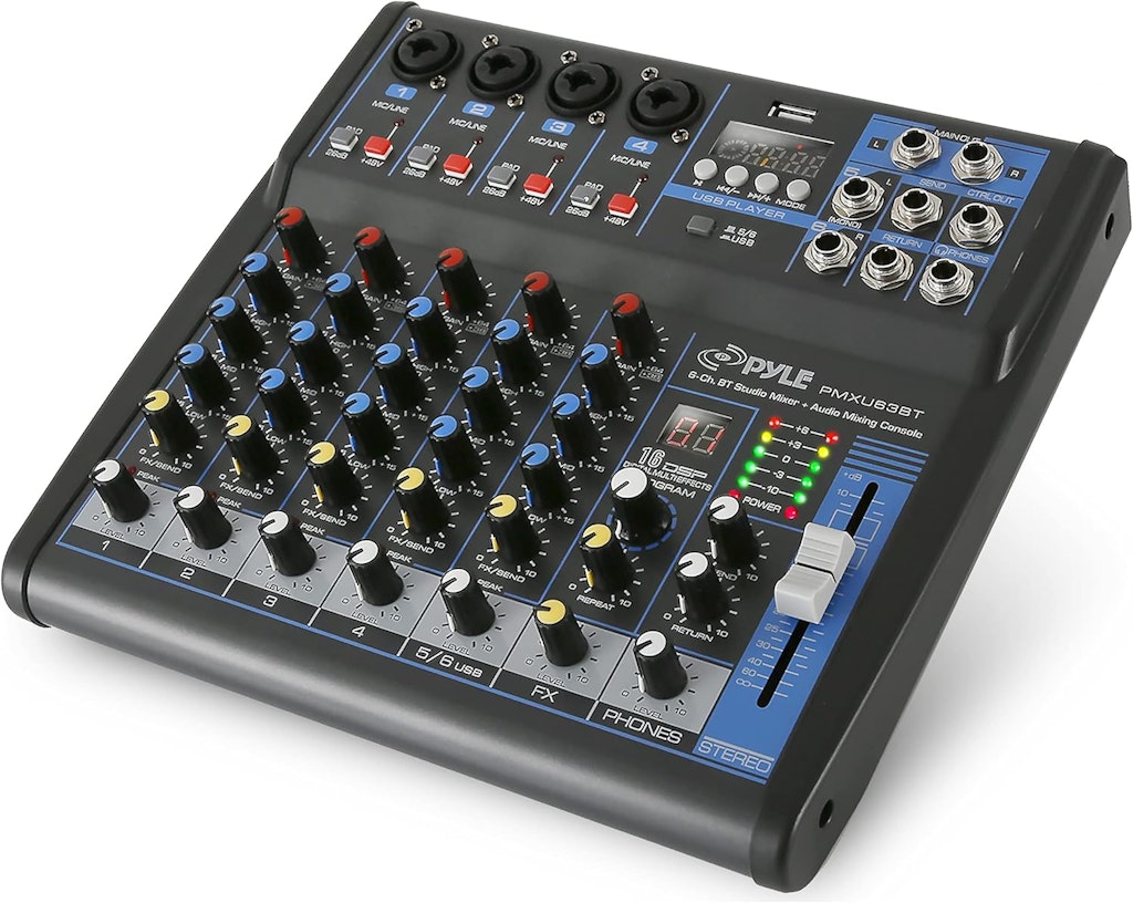 Pyle 6-Channel Audio Mixer with Bluetooth & USB: $78.99 Pyle 6-Channel Audio Mixer with Bluetooth & USB: $78.99