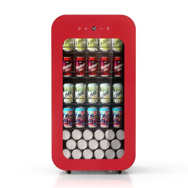 TCL 94-Can Freestanding Indoor Beverage Refrigerator with Glass Door: $120