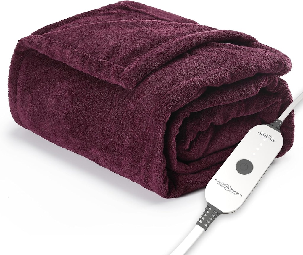 Sunbeam 50" x 60" Royal Luxe Microplush Heated Electric Throw Blanket: $26.82